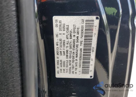 2009 Honda Accord Exl z USA, uszkodzony, nr VIN 1HGCS11839A001489